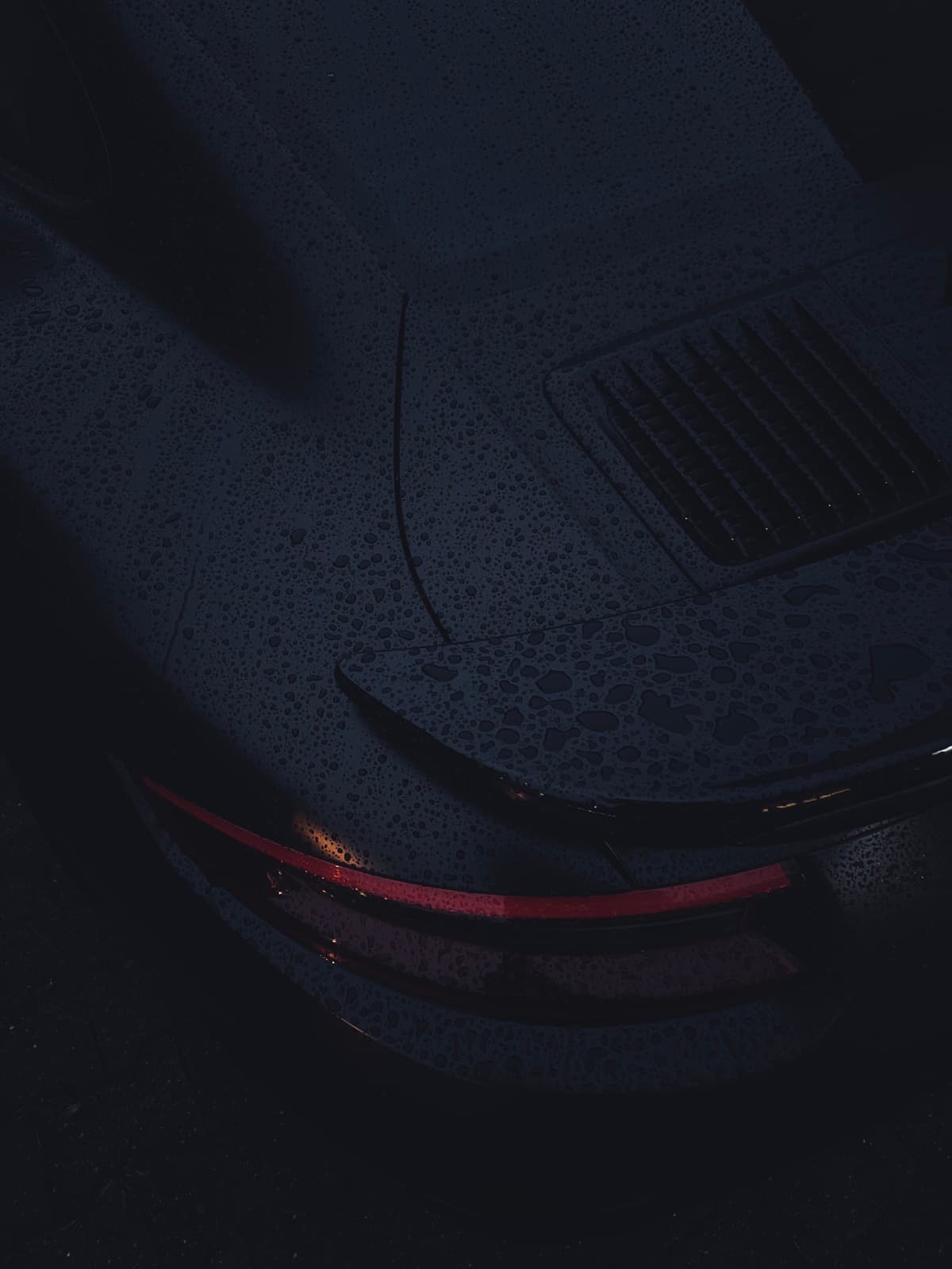 Porsche im Regen